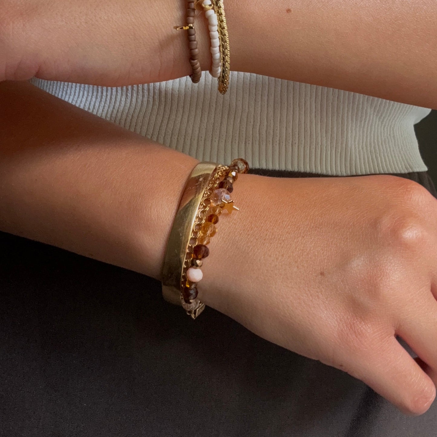 Gaia armband brun