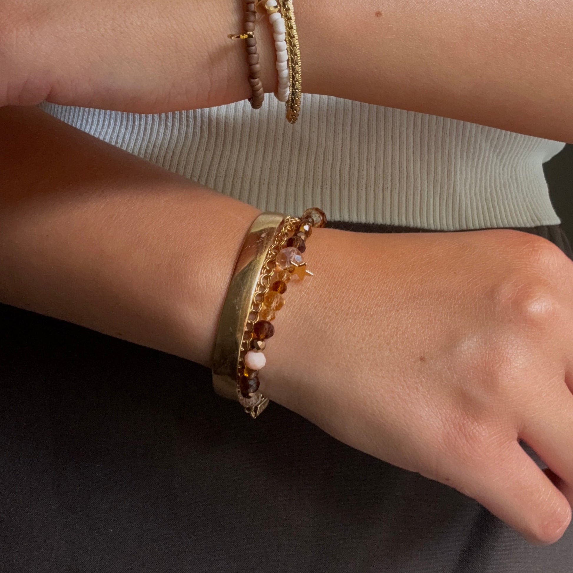 Gaia armband brun
