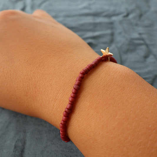 Juno armband burgundy